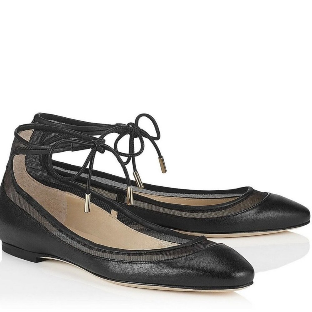 ✨ HP ✨ JIMMY CHOO TYLER BALLET FLAT W/ANKLE TIE (39) - Picture 11 of 13